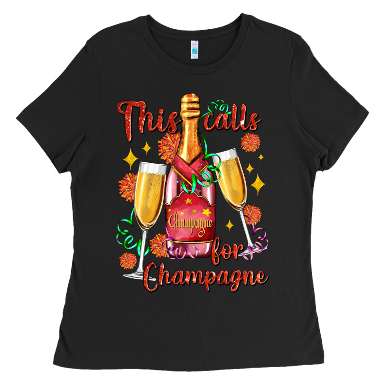This Calls For Champagne Ladies Tee by AdoDesignShop | Teevron