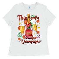 White this calls for champagne Ladies Tee - AdoDesignShop