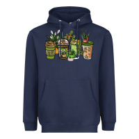 Navy plant lover coffee cups Heavyweight Hoodie - NancyCooperArtShop