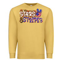 Antique Gold stars and stripes Premium Sweatshirt - NancyCooperArtShop