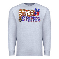Heather Grey stars and stripes Premium Sweatshirt - NancyCooperArtShop
