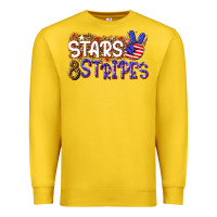 Lemon stars and stripes Premium Sweatshirt - NancyCooperArtShop