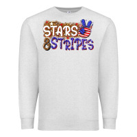 Oatmeal Heather stars and stripes Premium Sweatshirt - NancyCooperArtShop