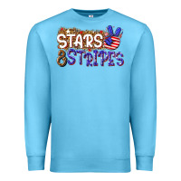 Ocean Blue stars and stripes Premium Sweatshirt - NancyCooperArtShop