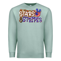 Seafoam stars and stripes Premium Sweatshirt - NancyCooperArtShop