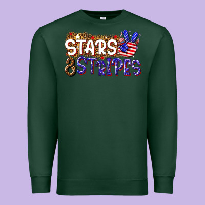 Stars And Stripes Premium Sweatshirt Designed By Nancycooperartshop