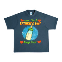 Midnight Navy our first father's day together and baby bottle Urban Heavy Tee - HRA Design Shop