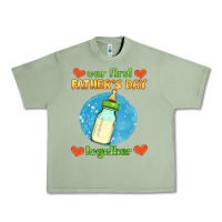 Oil Green our first father's day together and baby bottle Urban Heavy Tee - HRA Design Shop