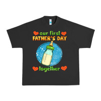 Pigment Black our first father's day together and baby bottle Urban Heavy Tee - HRA Design Shop