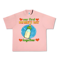 Salmon our first father's day together and baby bottle Urban Heavy Tee - HRA Design Shop