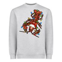 Heather Grey Christmas crawfish Heavyweight Sweatshirt - FaDigitalArtStudio