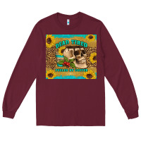 Burgundy dead tired fueled by coffee Long Sleeve Tee - Artiststas