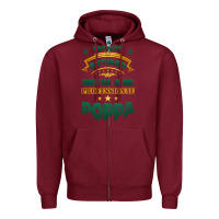 Burgundy i'm not retired i'm a professional poppa Zipper Hoodie - Jasminsmagicworld