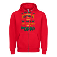 Red i'm not retired i'm a professional poppa Zipper Hoodie - Jasminsmagicworld