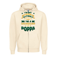 Sandshell i'm not retired i'm a professional poppa Zipper Hoodie - Jasminsmagicworld
