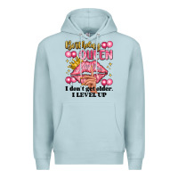 Blue Mist birthday queen i dont get older i level up Premium Hoodie - Artiststas