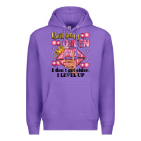 Purple birthday queen i dont get older i level up Premium Hoodie - Artiststas