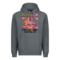 Rock birthday queen i dont get older i level up Premium Hoodie - Artiststas