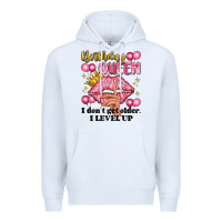 White birthday queen i dont get older i level up Premium Hoodie - Artiststas