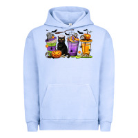 Pigment Grape Ice Halloween Cat Coffee Cups Urban Hoodie - texasbilliewilder