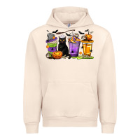Sandshell Halloween Cat Coffee Cups Urban Hoodie - texasbilliewilder