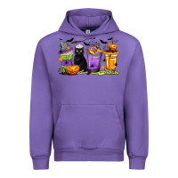 Tulip Halloween Cat Coffee Cups Urban Hoodie - texasbilliewilder