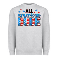 Heather Grey All American dude Heavyweight Sweatshirt - Neo Western