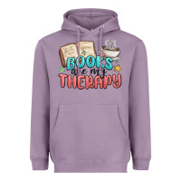 Lavender books are my therapy Heavyweight Hoodie - MaliasSmallBusiness