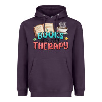 Plum books are my therapy Heavyweight Hoodie - MaliasSmallBusiness