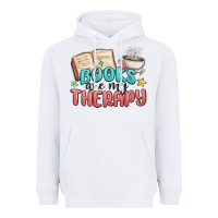 White books are my therapy Heavyweight Hoodie - MaliasSmallBusiness