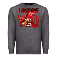 Charcoal Heather i gnome you with roses Premium Sweatshirt - NancyCooperArtShop