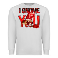 Dove Grey i gnome you with roses Premium Sweatshirt - NancyCooperArtShop