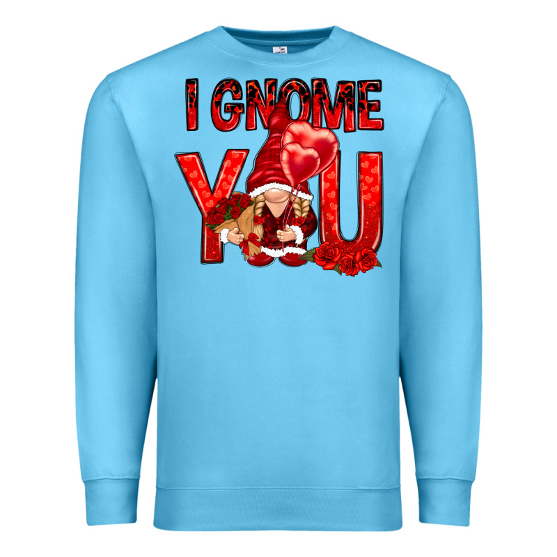 I Gnome You With Roses Premium Sweatshirt by NancyCooperArtShop | Teevron