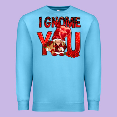 I Gnome You With Roses Premium Sweatshirt Designed By Nancycooperartshop