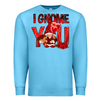 Ocean Blue i gnome you with roses Premium Sweatshirt - NancyCooperArtShop