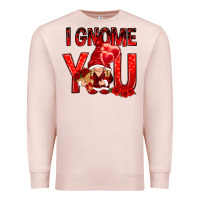 Pale Pink i gnome you with roses Premium Sweatshirt - NancyCooperArtShop