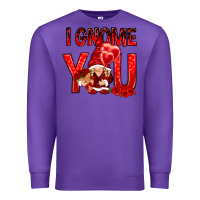 Purple i gnome you with roses Premium Sweatshirt - NancyCooperArtShop