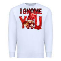 White i gnome you with roses Premium Sweatshirt - NancyCooperArtShop
