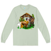 Matcha jesus holy night cows and sunflowers Long Sleeve Tee - AdoDesignShop