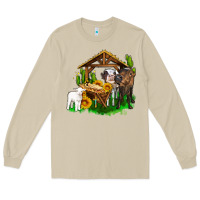 Mushroom jesus holy night cows and sunflowers Long Sleeve Tee - AdoDesignShop