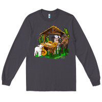 Smoke jesus holy night cows and sunflowers Long Sleeve Tee - AdoDesignShop