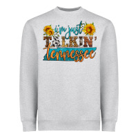 Heather Grey i'm just talking tennessee Heavyweight Sweatshirt - HRA Design Shop