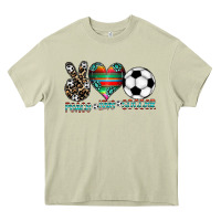 Mossy peace love soccer Heavy Core Tee - CowhideDigitalArt