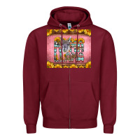 Burgundy mama llama sunflowers Zipper Hoodie - LillyAllenDesigns