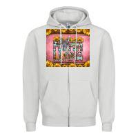 Dove Grey mama llama sunflowers Zipper Hoodie - LillyAllenDesigns