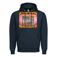 Navy mama llama sunflowers Zipper Hoodie - LillyAllenDesigns