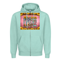 Seafoam mama llama sunflowers Zipper Hoodie - LillyAllenDesigns