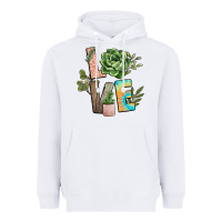White plant love Heavyweight Hoodie - NancyCooperArtShop