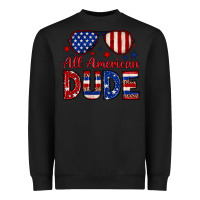 Black All American dude Heavyweight Sweatshirt - Neo Western