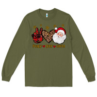 Army Green peace love santa Long Sleeve Tee - JahusDesignShop